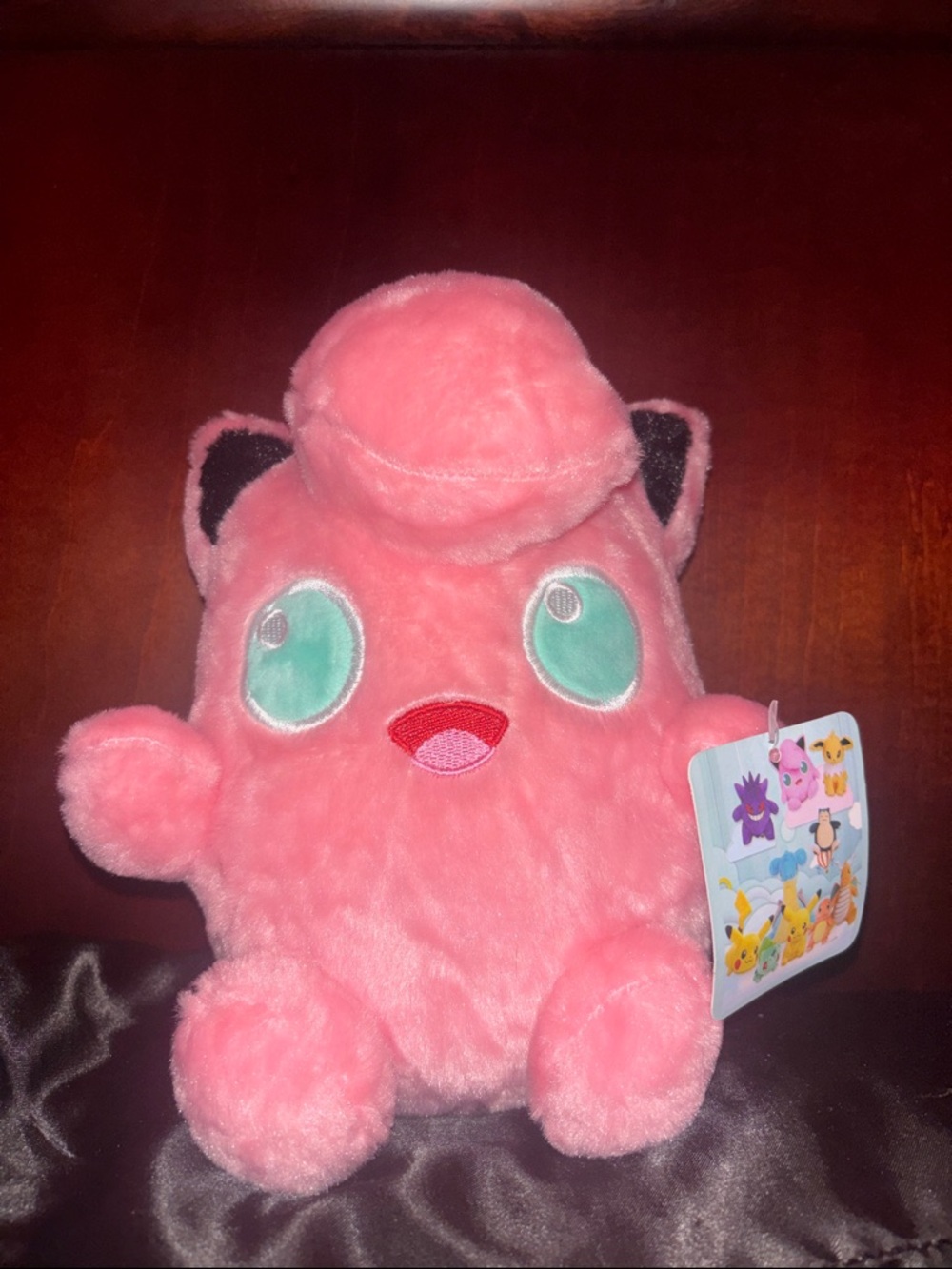 Pokemon Pink Jigglypuff Plush with Green Eyes